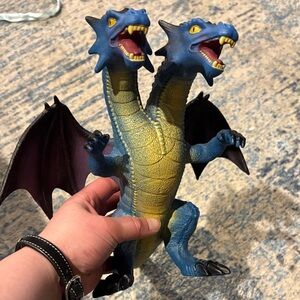 Large rubber Two-Headed Dragon Figure